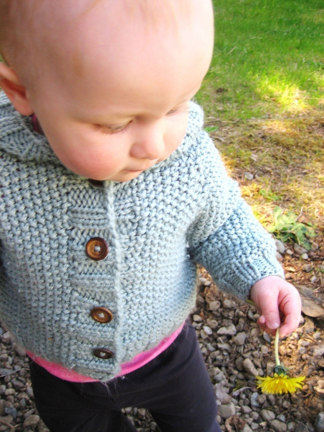 MANDA RUTH // hooded cardigan top down seed stitch sweater knitting pattern PDF