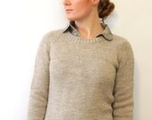 LADIES Classic Raglan Pullover // top down worsted sweater knitting pattern PDF