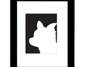 Chihuahua Silhouette Modern Dog Art Print 8x10