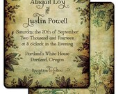Finsbury Park - Vintage Woodland Wedding Invitation Sample (Multiple Colors)