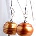 baroque pearl earrings with sterling silver golden honey freshwater pearl