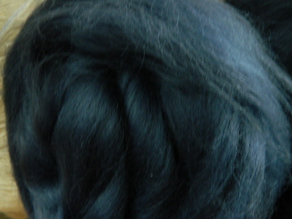 Wool roving, Slate, Colonial Top, ashland bay, 4 ounces roving, felt, spin, fibre