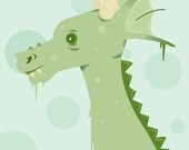 Sheldon the Sea Monster 5x7 Giclee Print