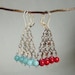 Red or Light Blue Chandelier Earrings / Gemstone Earrings / Silver Statement Earrings with Lever Backs - Appeal in Ruby Red or Aqua Blue