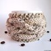 Oatmeal Cup Cozy, Knitted Coffee Cozy, Coffee Sleeve - ohtteam Wood Woodland Nature Farm Cone Acorn Rustic - Fathers Day Gift