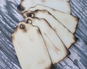 6 Rustic Wood Gift Favor Tags Wedding Decorations Woodland Southern CHIC