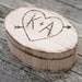 Personalized Wood Heart Ring Bearer Pillow Box With Moss (item E10518)