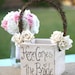 Shabby Chic Flower Girl Basket Rustic Wedding Decor (item B10086)