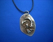 Sterling Silver Necklace Metal Art Sculpture Pendant OOAK