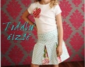Schoolgirl Pleated Skirt PDF Pattern Tutorial, Toddler Girl 2T through 4T