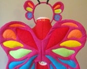 Wings & Antenna, Rainbow Fairy, Costume, Butterfly Princess. Original design.