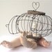 assemblage art - 'my first haircut'