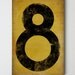 Number No. 8 - Vintage-Style Gas Station Number / Graphic Art / Gallery Wrapped Canvas 18x24x1.5 wall art