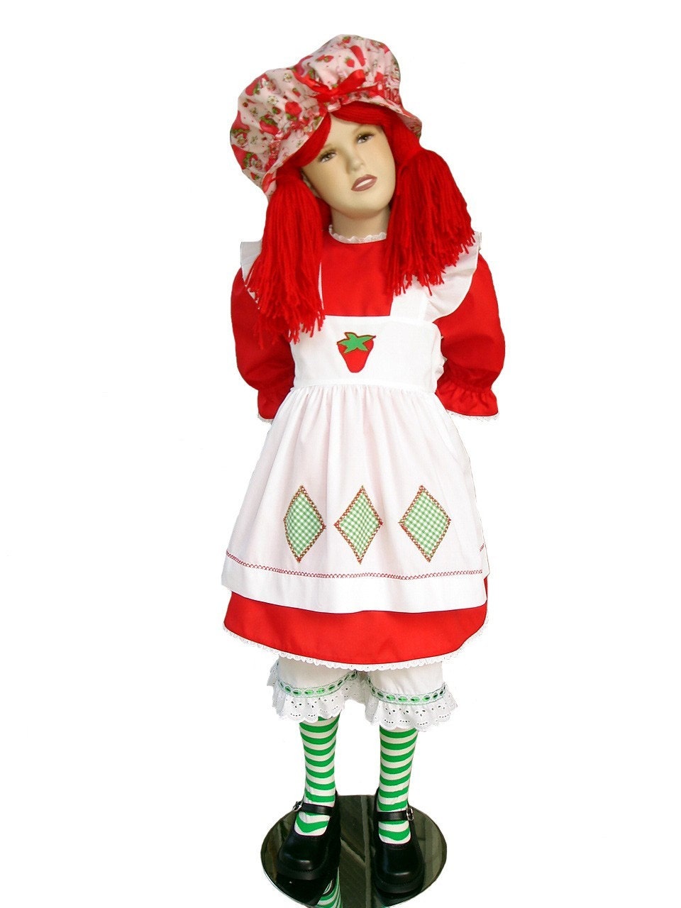 Custom Boutique Halloween STRAWBERRY SHORTCAKE Girl Size Costume Set