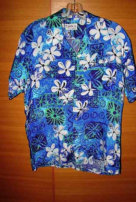 RAYON Vintage 50s 60s Hawaiian Aloha Shirt Hibiscus Print M L 44 -on sale-