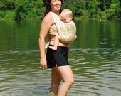 Baby Wrap Carrier Water Mesh Shimmery Gold for Pools, Beach Vacation, Shower - Many colors in Shop - Made to Order