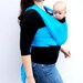RESERVED - Baby Carrier Wrap Woven Cotton Gauze Maternity Wrap Turquoise BabyEtte - Non-Stretchy - Made to Order