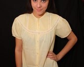 vintage 1950s yellow babydoll top