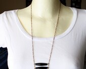 Black Acrylic Ladder Necklace