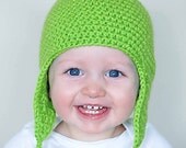 Froggy Earflap Hat Crochet Pattern (Permission to sell all finished products)