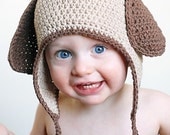 Doggy Earflap Crochet Hat Pattern (Permission to sell all finished products)