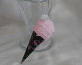 Strawberry Sugar Plum Ice Cream Cone    Decoration