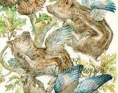 Four Arboreal Boars (print)