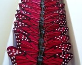 12 Feather Butterflies for Hair Pins, Favors, Wedding Cake