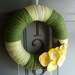 Yarn Wreath Handmade Front Door Spring/Summer - Sunshine 12in