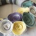 Yarn Wreath Felt Handmade Door Decoration - Cool Grey 12in
