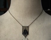 Gem Tintype and Vintage Watchface Necklace - The School Mistress