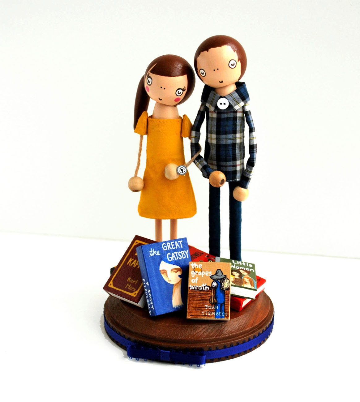 Custom Love in the Library Wedding Cake Topper