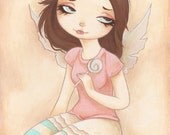 FAIRY lolly sweet pink and blue 8 by 10 print - Something Sweet