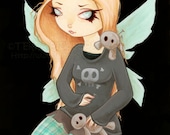 FAIRY goth VOODOO ragdoll 8 by 10 print - Voodoo 3