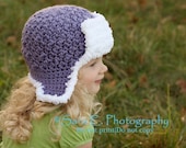 INSTANT DOWNLOAD Crochet Pattern Nubby Aviator Hat 6 sizes included - Welcome to sell all finished items.