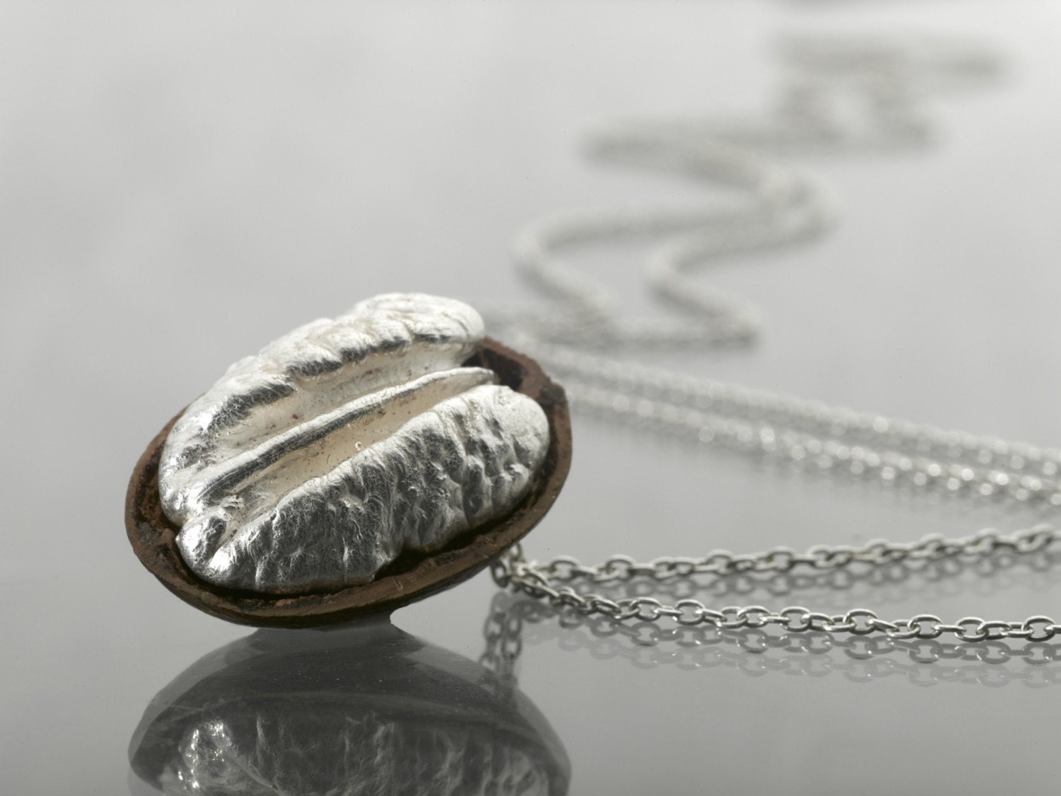 Sterling Silver Pecan necklace