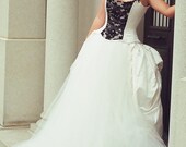 The Secret Boutique black and white marie antoinette bridal gown