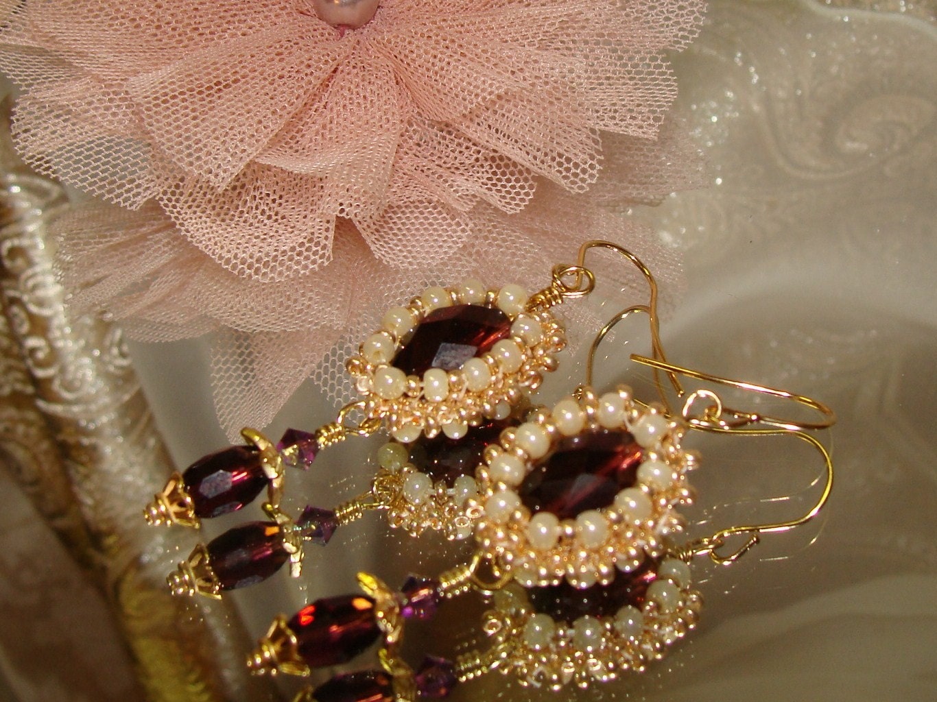 Bejeweled Victorian Romance earrings