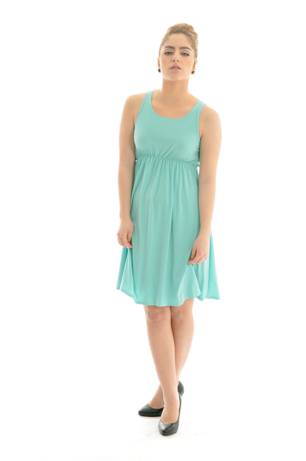 Women mint dress/ Mint summer dress/  Women mint green dress/ Loose 'Rainbow' summer dress/ Maternity dress/ Summer dress/ Mint dress