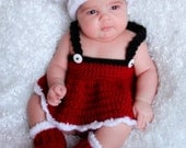 CROCHET PATTERN Santa Set Baby Christmas Photography Prop BOTH Boy and Girl