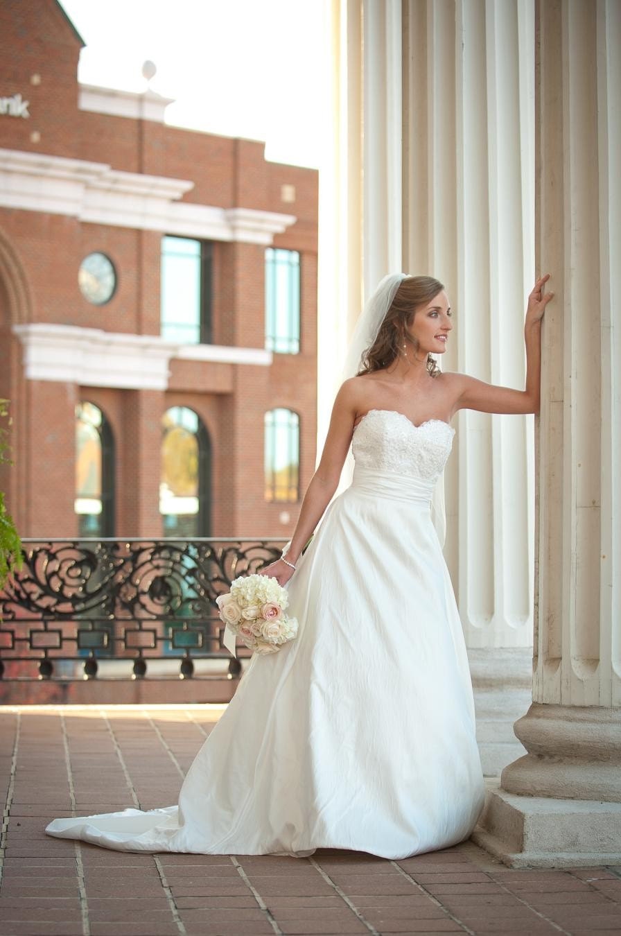 Wedding Dress with Lace Bodice - Inspired by Casablanca Couture B028