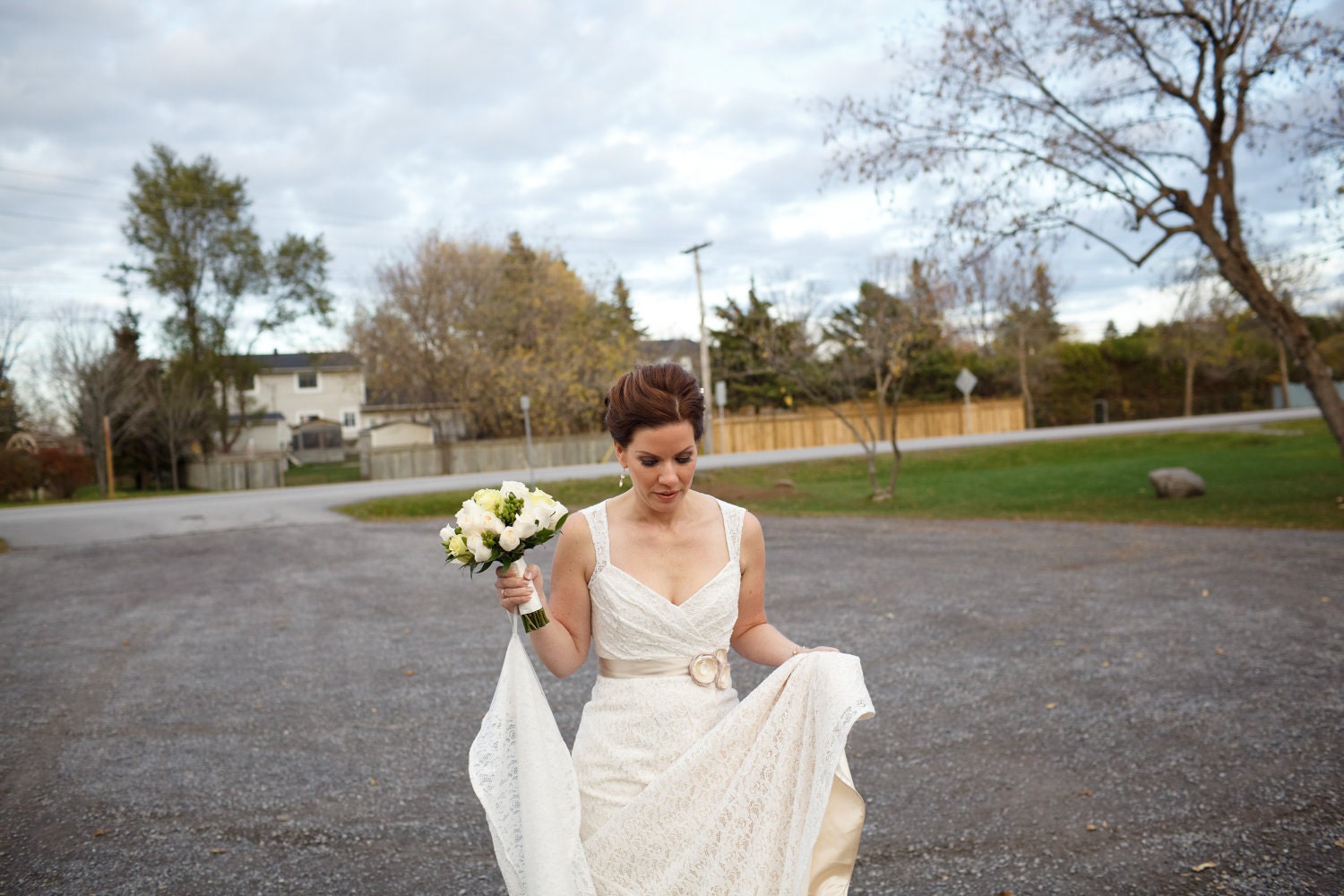 Lace Wedding Dress - Inspired by Jim Hjelm Blush 1104