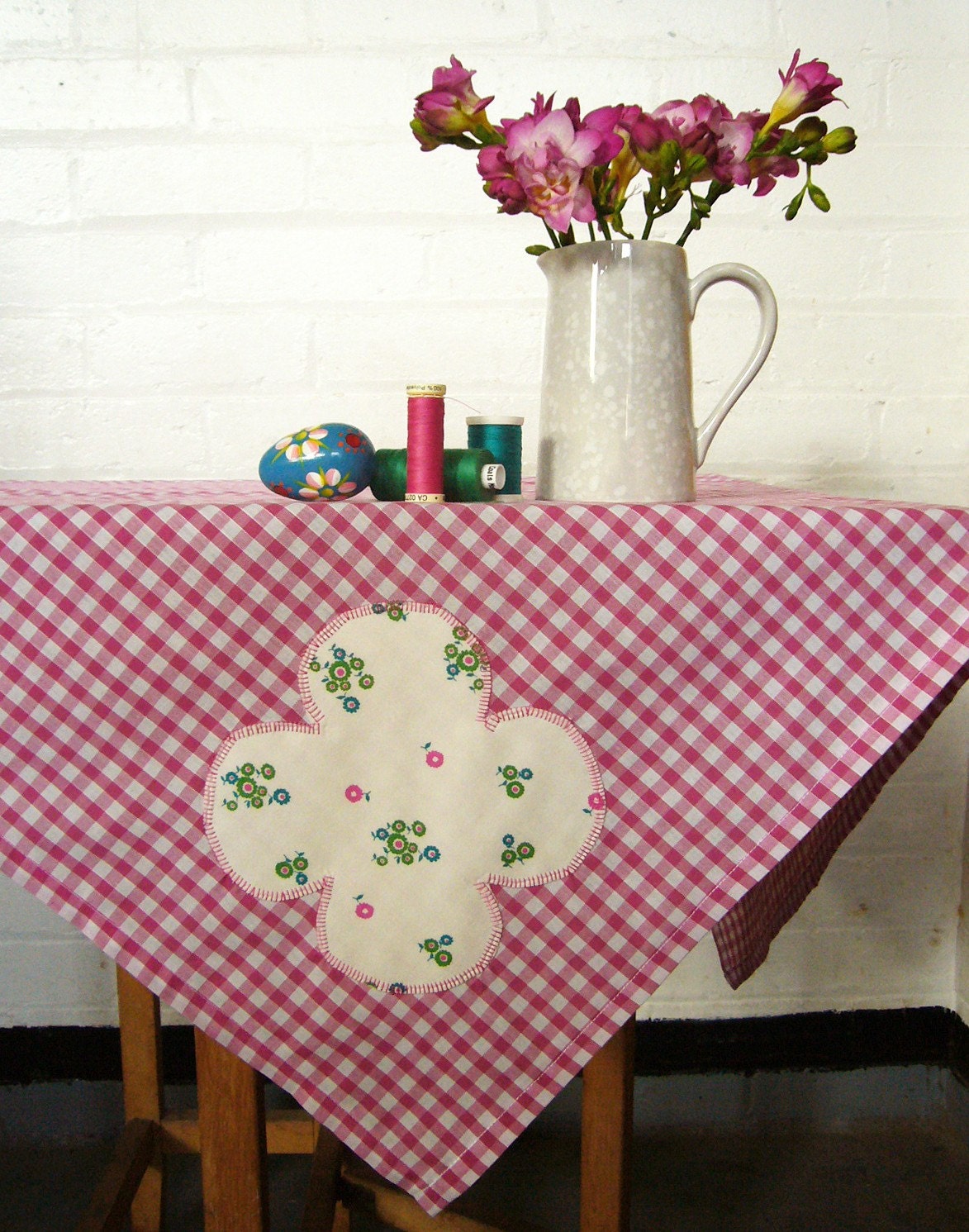 liberty belle square gingham picnic tablecloth - made to order
