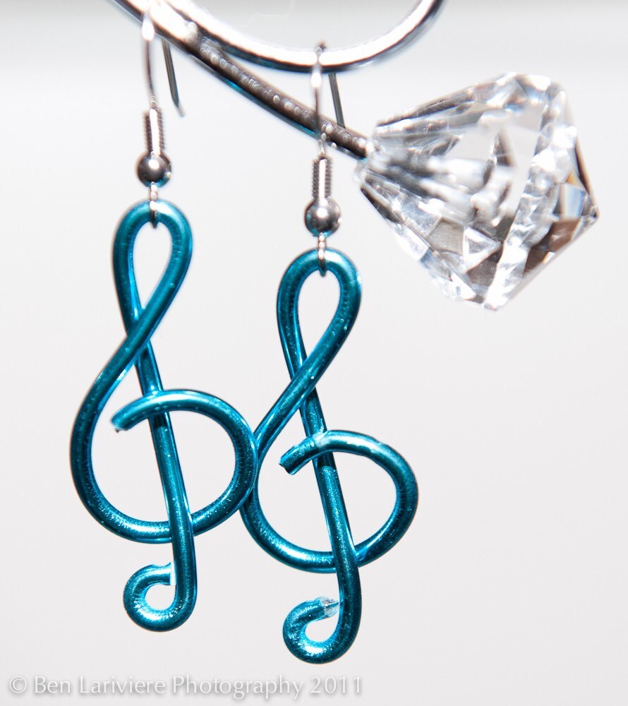 Mini Treble Clef Earrings