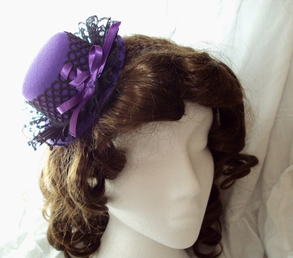 Gothic Lolita Mini Top Hat - Viola
