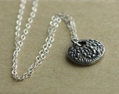 Doily //tiny// sterling silver & pewter necklace