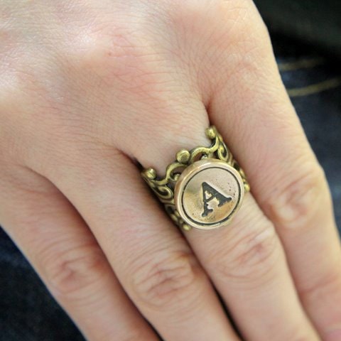 Initial Monogram Ring