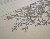 Ketubah - Branch Frame (Printed on Italian Bookcloth)