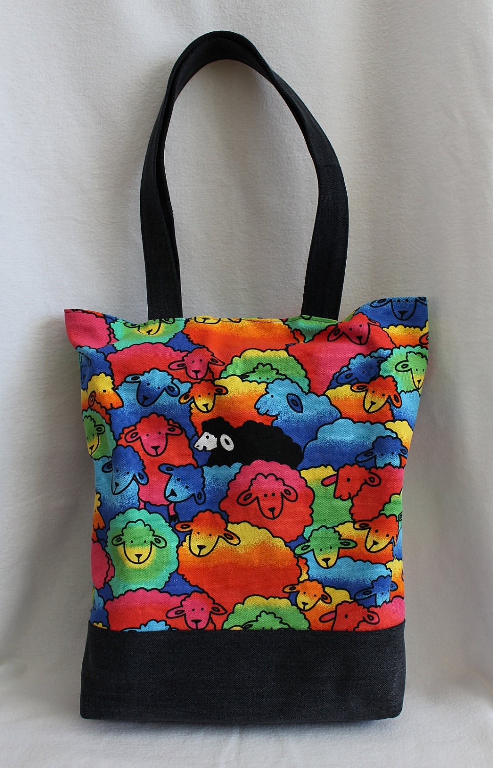 Black Sheep Market Tote 02 by PrairieThreads