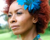 Ombre Custom Color Two Tone Feather Flower - Headband or Hair Clip